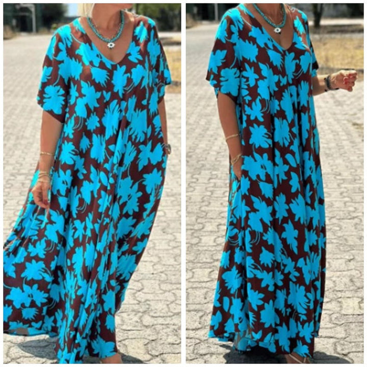 Marianne™ – Flowing printed dress, comfort and style
