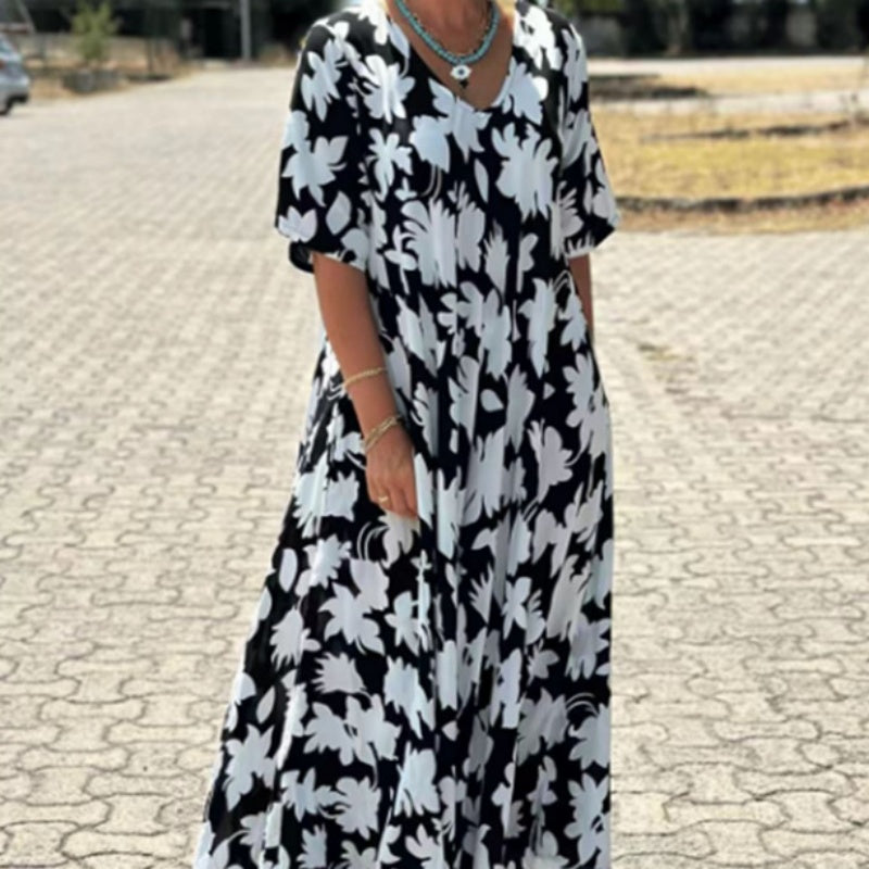 Marianne™ – Flowing printed dress, comfort and style